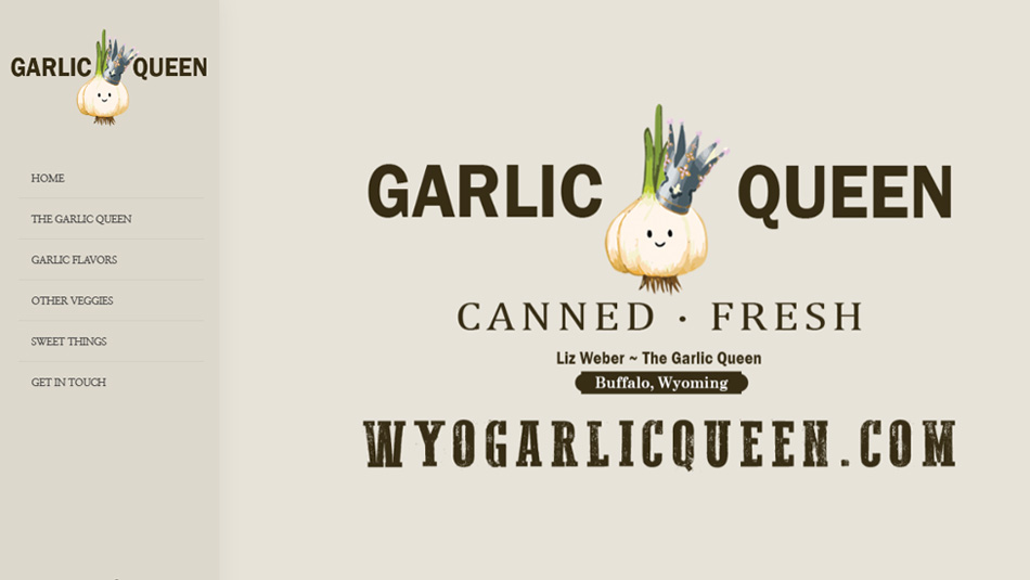 Wyo Garlic Queen website thumbnail